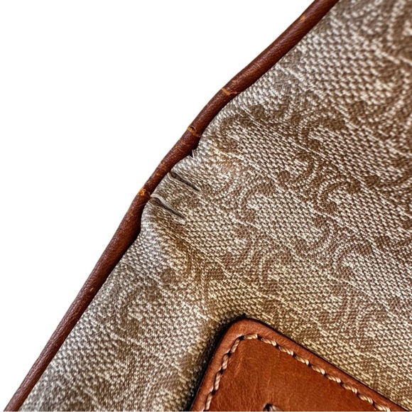 Authentic Celine Macadam Triomphe Beige & Tan Large Fold Over Clutch Evening Bag - Picture 16 of 16